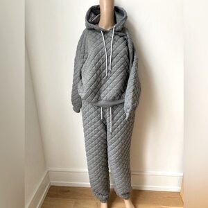 Noisy May Gray Quilted Set
